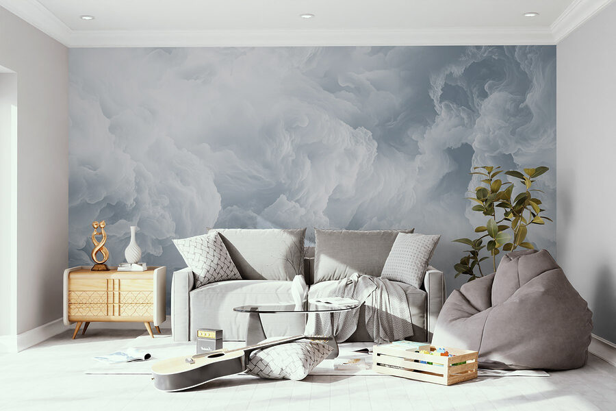Serene lucht van zachte wolken Serene lucht van zachte wolken