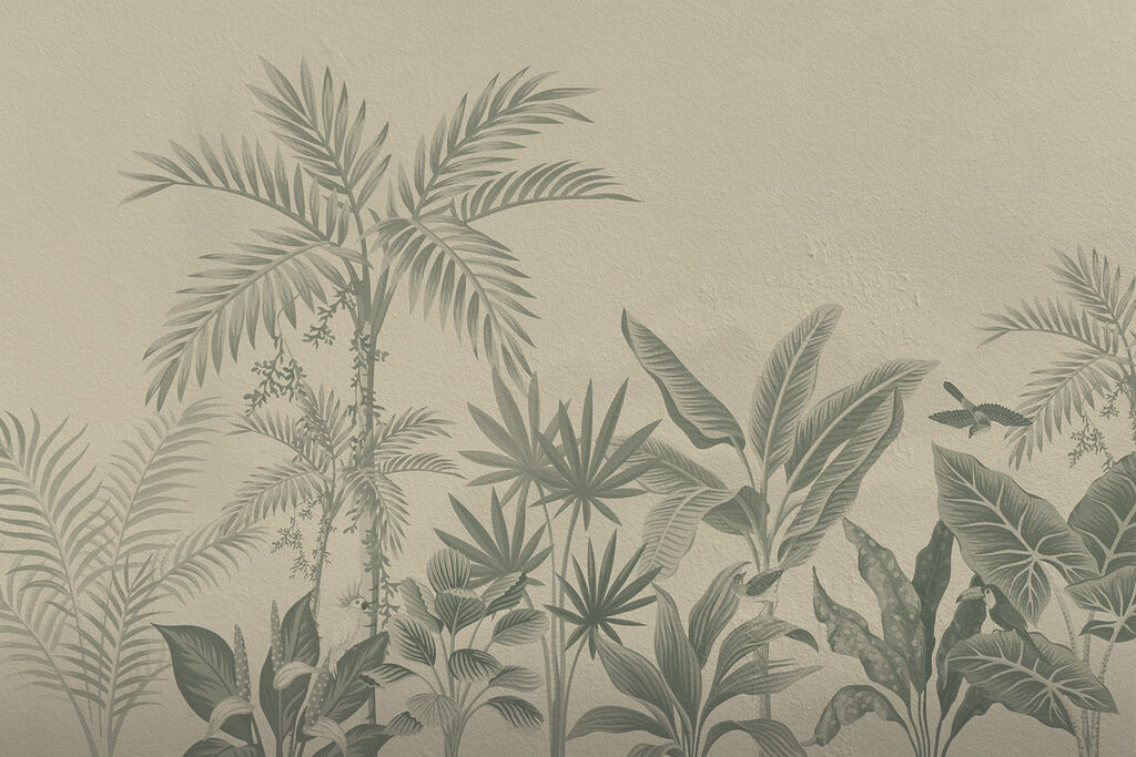 Behang met planten erop Behang met planten erop