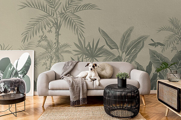 Behang met planten erop Behang met planten erop