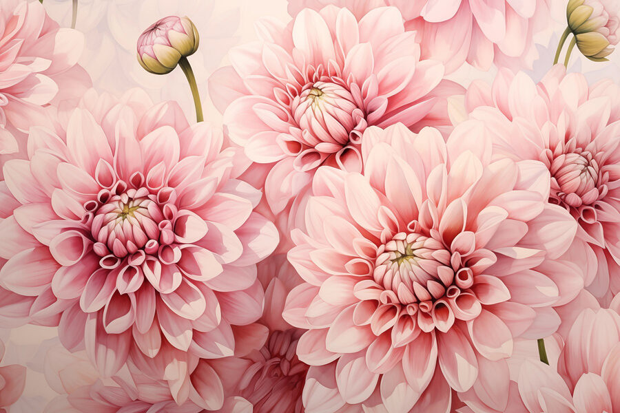 Groep roze bloemen