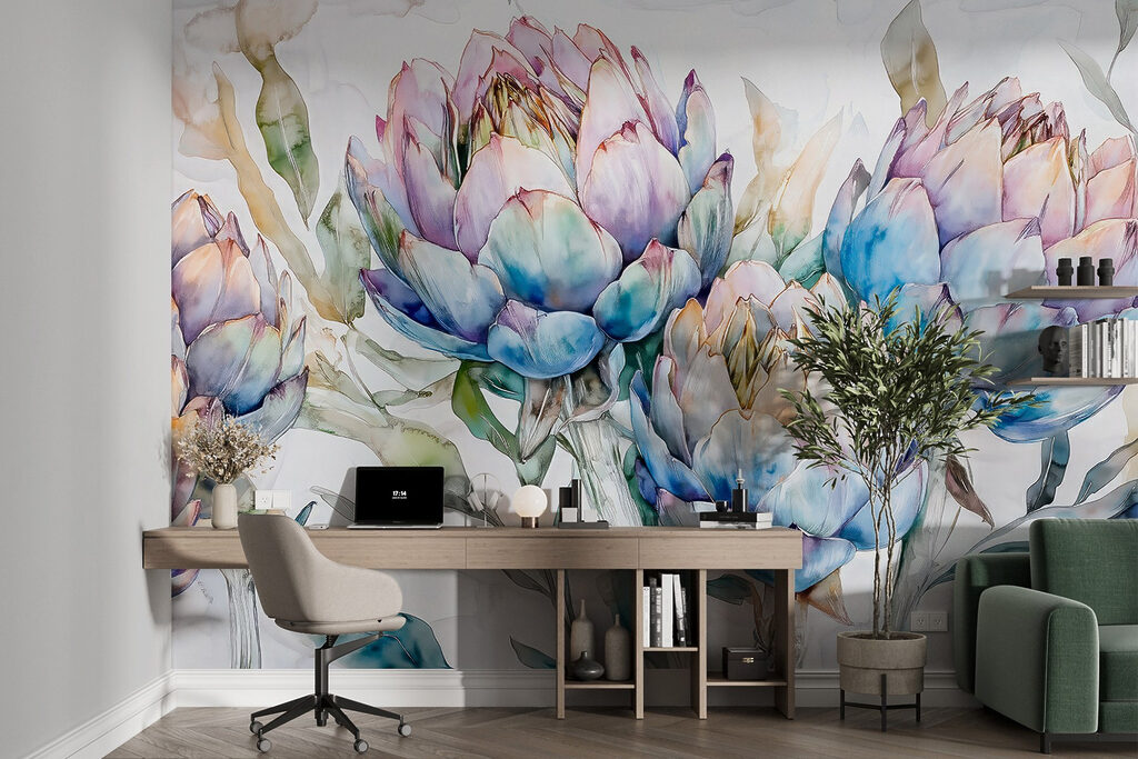 Delicate blooms in soft pastel hues Delicate blooms in soft pastel hues