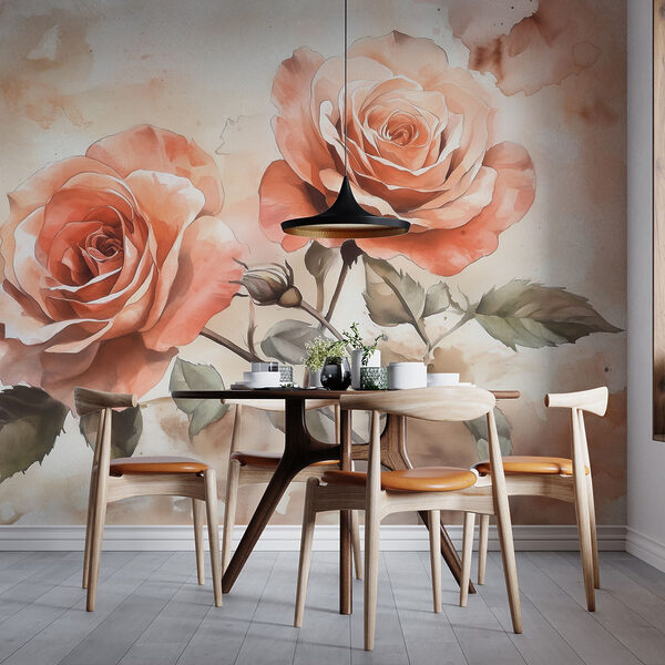 Schilderij van twee rozen Schilderij van twee rozen