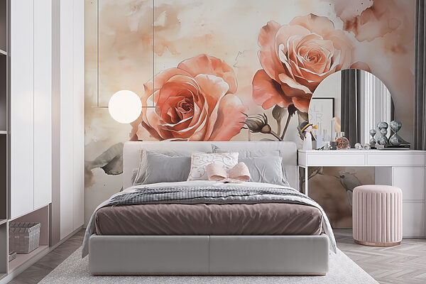 Schilderij van twee rozen Schilderij van twee rozen