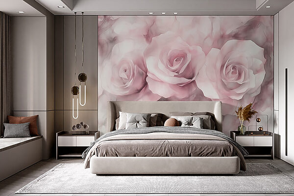 Groep roze rozen Groep roze rozen