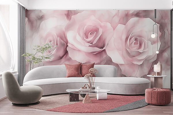 Groep roze rozen Groep roze rozen
