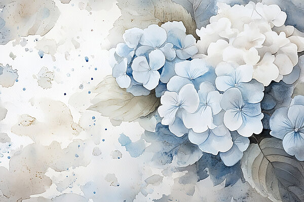 Aquarel van een bos bloemen Aquarel van een bos bloemen