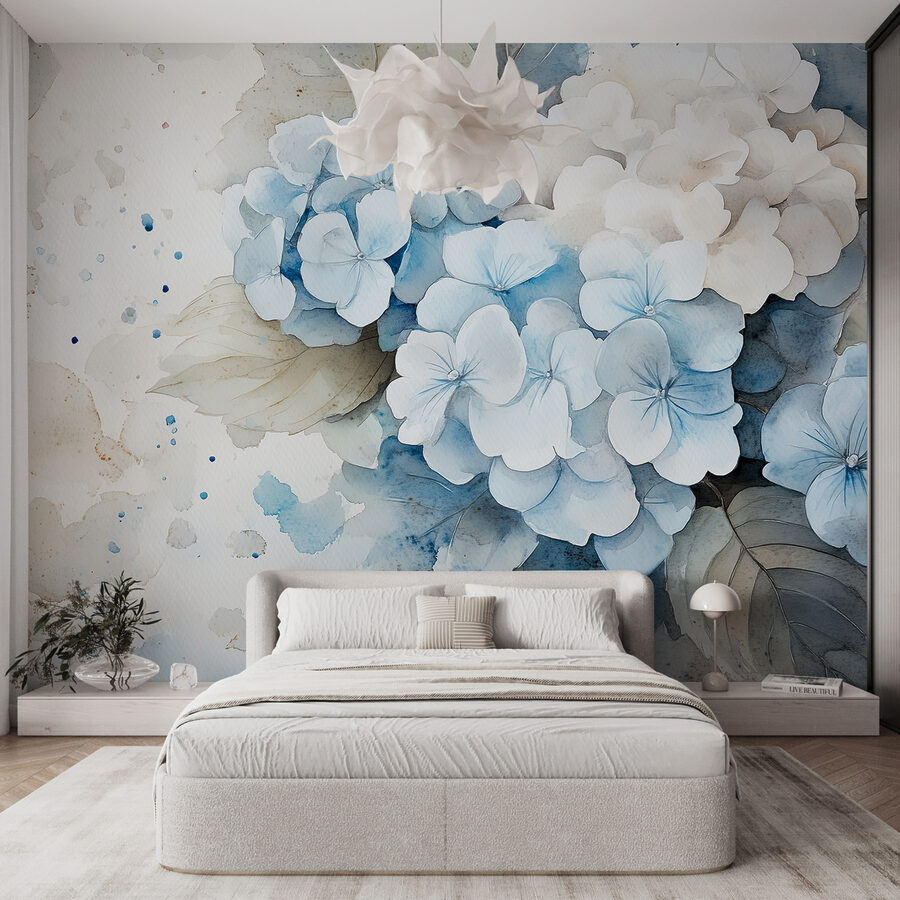 Aquarel van een bos bloemen