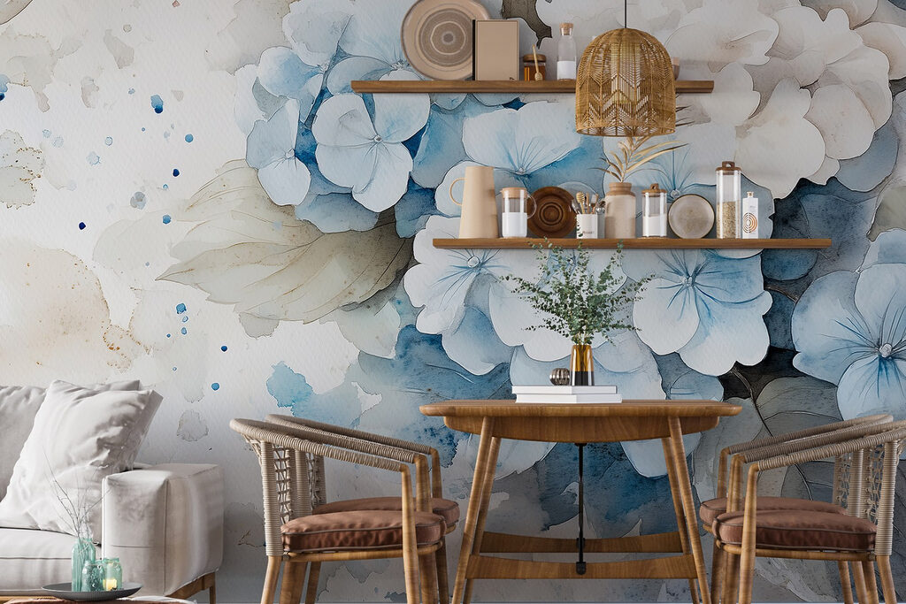 Watercolor of a bunch of flowers Watercolor of a bunch of flowers