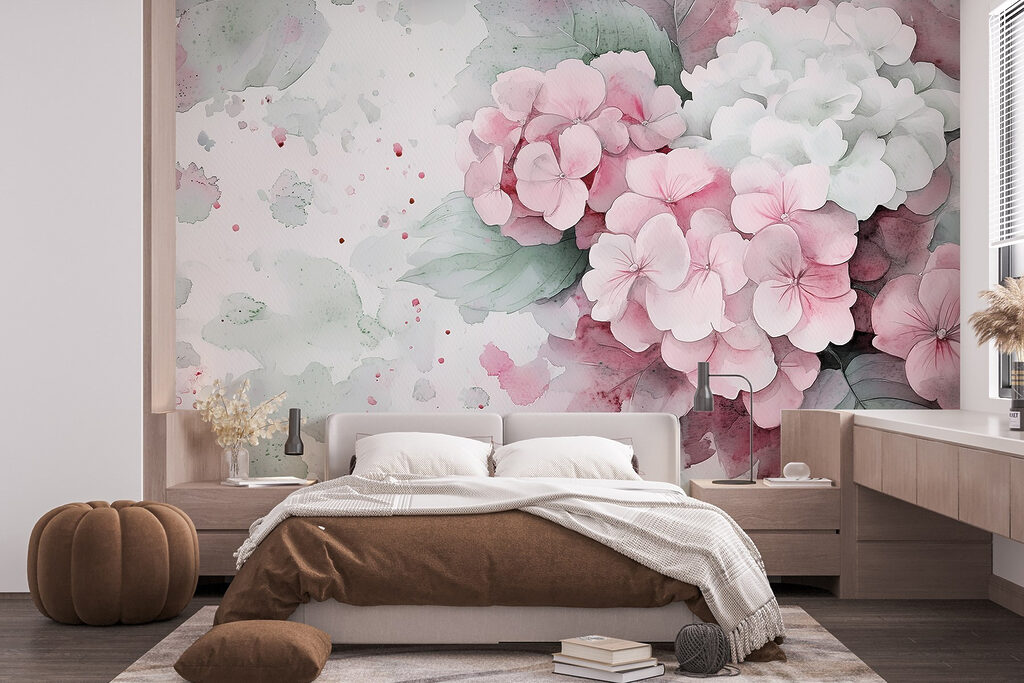 Painting of pink flowers