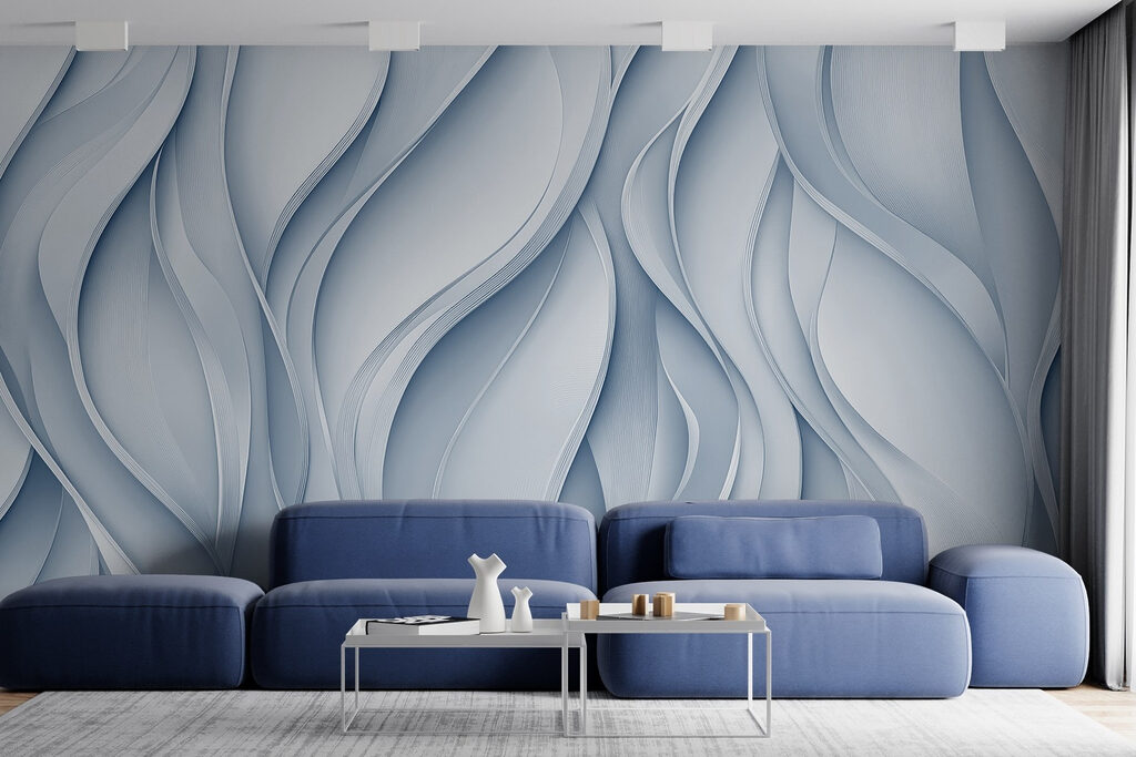 White and grey wavy lines