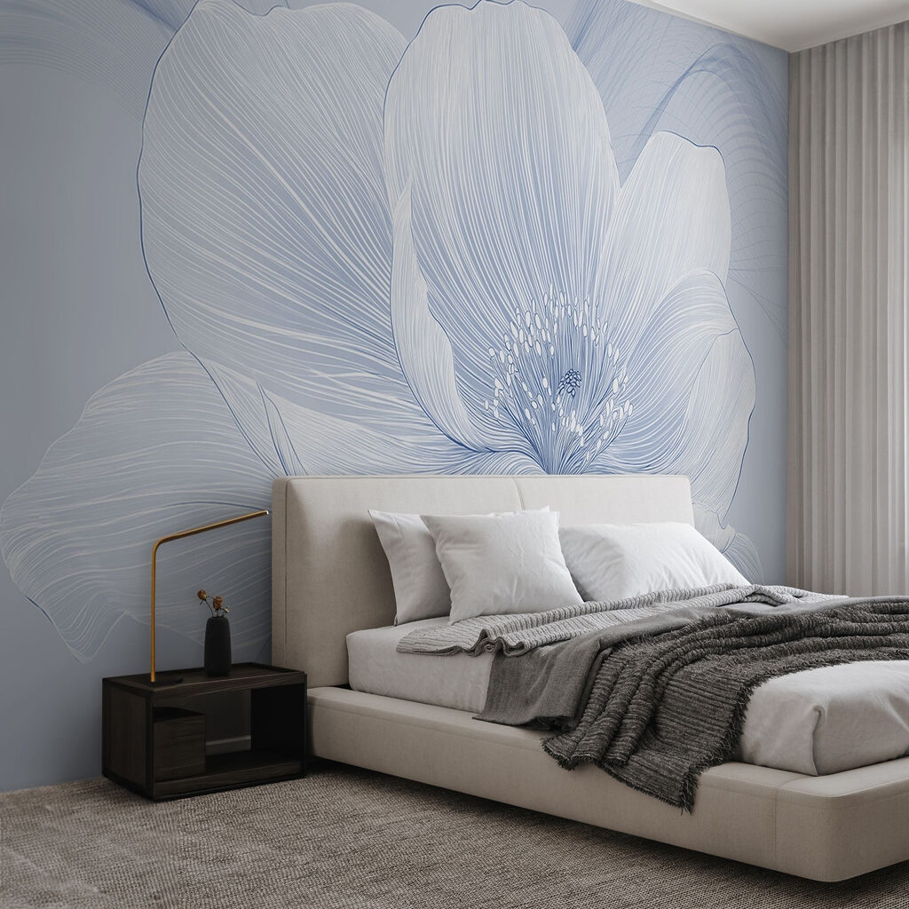 Delicate floral line art design