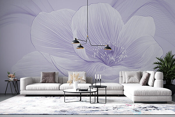 Delicate bloem met vloeiende details Delicate bloem met vloeiende details