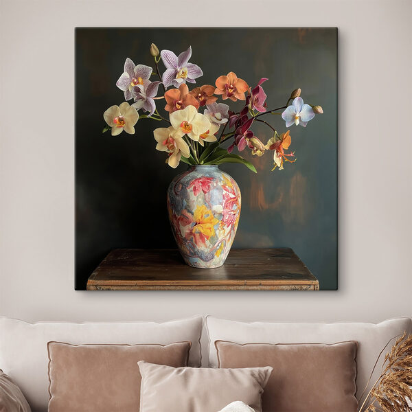 Vaas met kleurrijke bloemen Vaas met kleurrijke bloemen