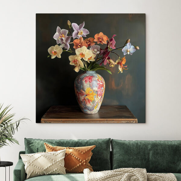 Vaas met kleurrijke bloemen Vaas met kleurrijke bloemen