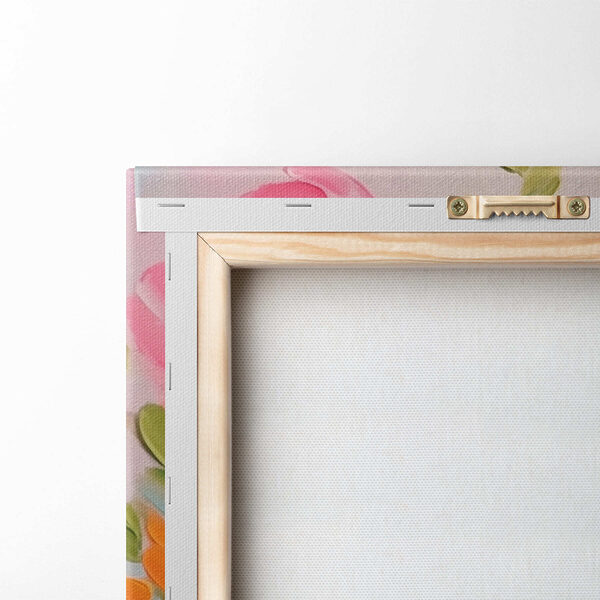 Schilderij van bloemen op een wit oppervlak Schilderij van bloemen op een wit oppervlak