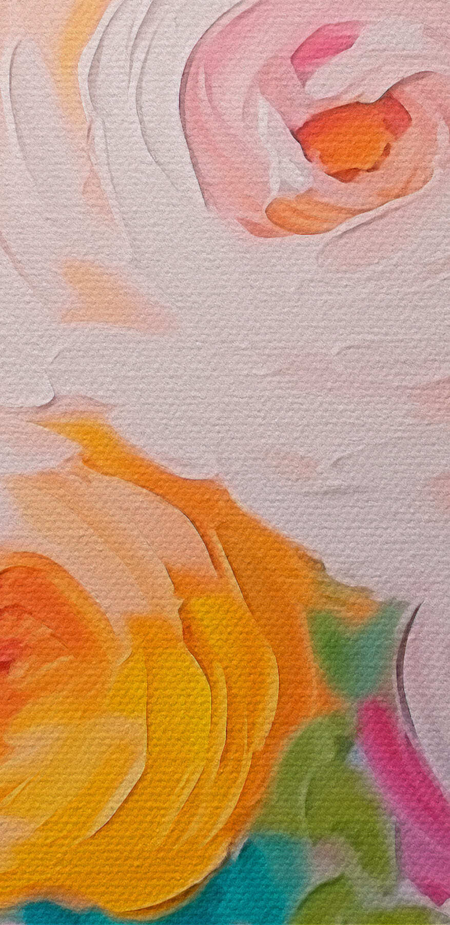 Schilderij van bloemen op een wit oppervlak Schilderij van bloemen op een wit oppervlak
