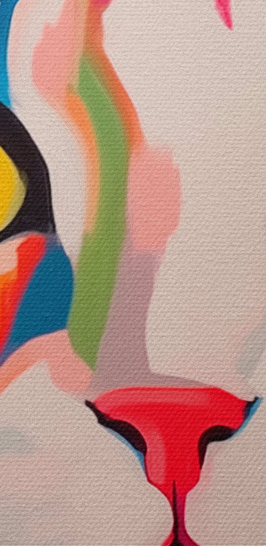 Kleurrijk kat schilderij