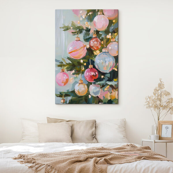 Schilderij van een kerstboom Schilderij van een kerstboom