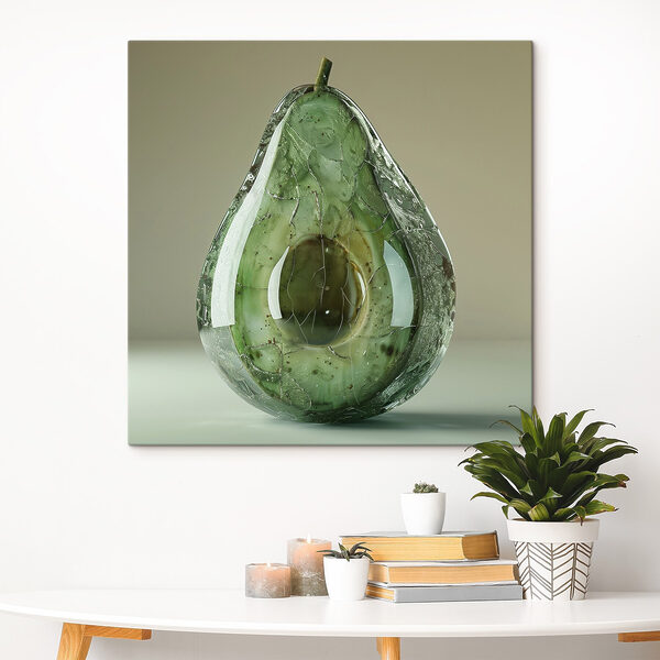 Artistieke interpretatie van een rijpe avocado Artistieke interpretatie van een rijpe avocado
