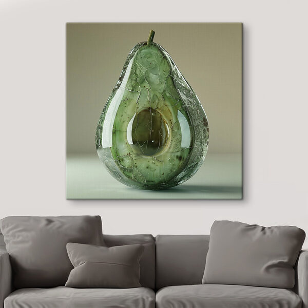 Artistieke interpretatie van een rijpe avocado Artistieke interpretatie van een rijpe avocado