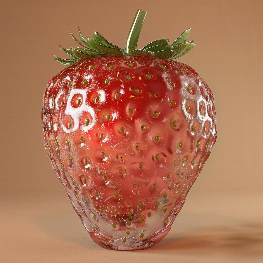 Aardbei in een unieke stijl