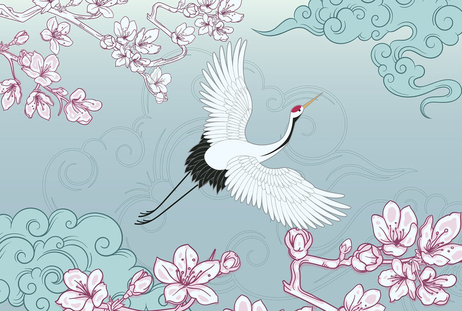 Vliegende vogel in de lucht