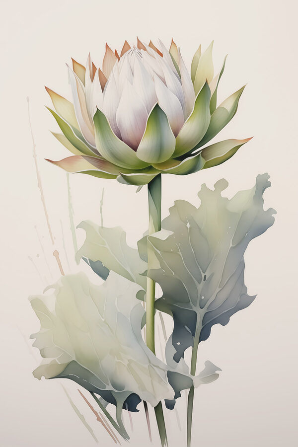 Schilderij van een bloem Schilderij van een bloem