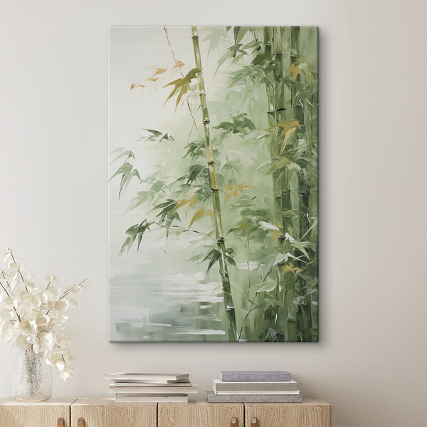 Schilderij van een bamboeboom Schilderij van een bamboeboom