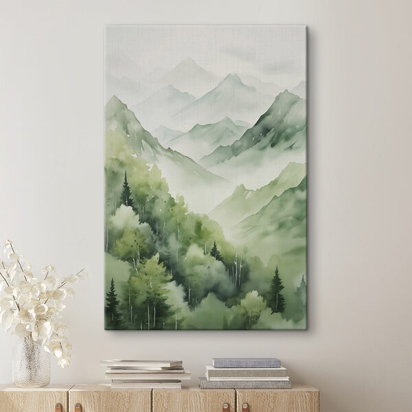 Schilderij van een bergketen Schilderij van een bergketen