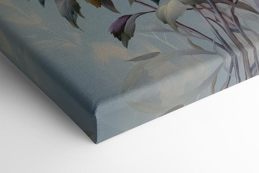 Schilderij van witte bloemen