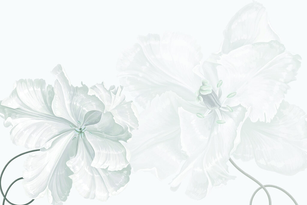 Delicate bloemen in zachte elegantie Delicate bloemen in zachte elegantie