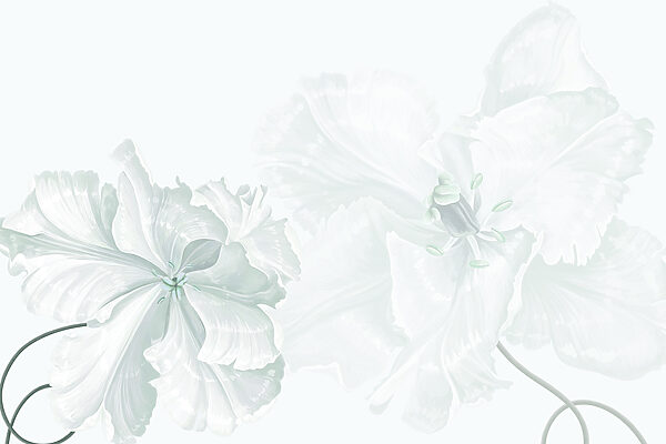 Delicate bloemen in zachte elegantie Delicate bloemen in zachte elegantie
