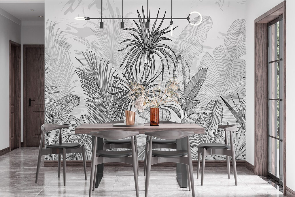 Black and white drawing of plants Black and white drawing of plants