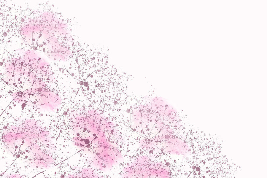 Fotobehang Roze bloemen met paarse vlekken - Afbeelding 3