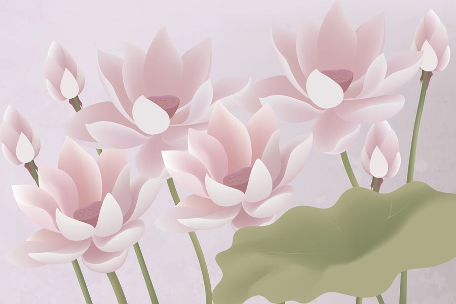 Groep roze bloemen