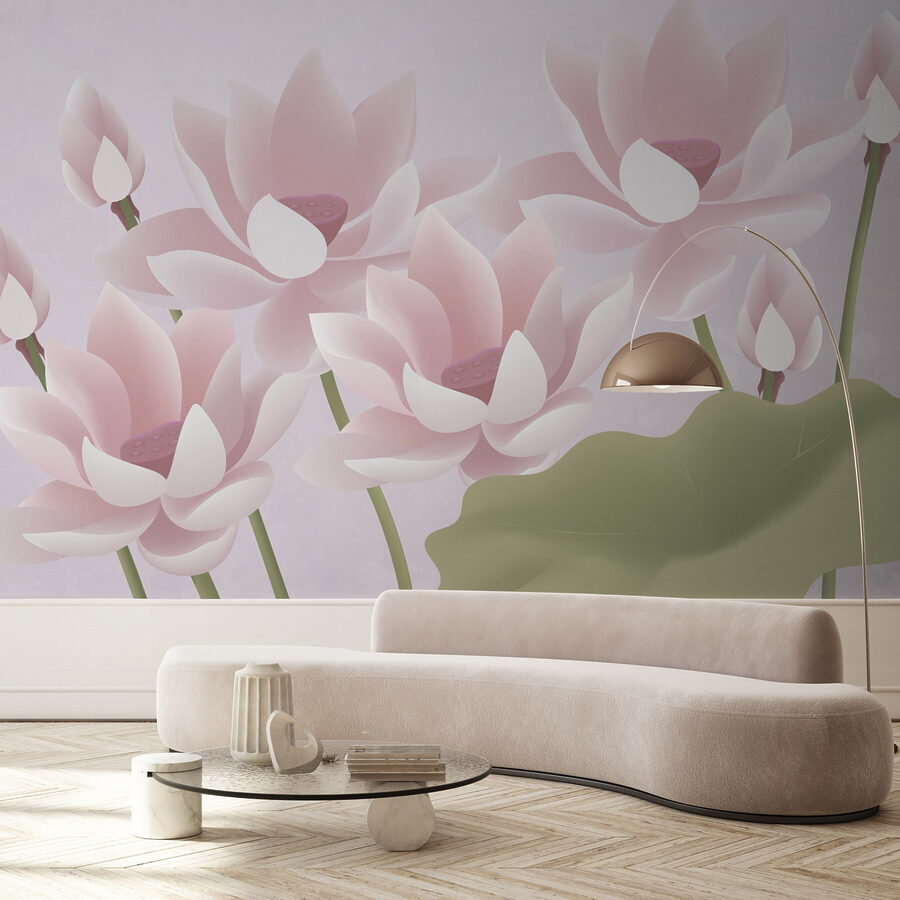 Groep roze bloemen