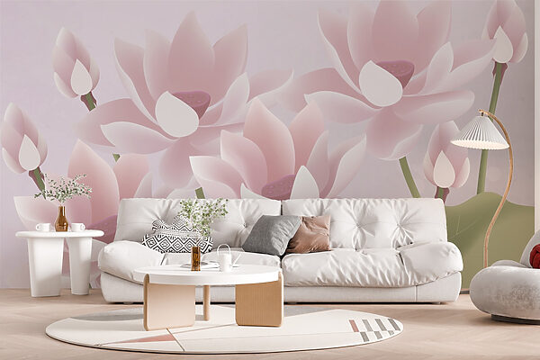 Groep roze bloemen Groep roze bloemen