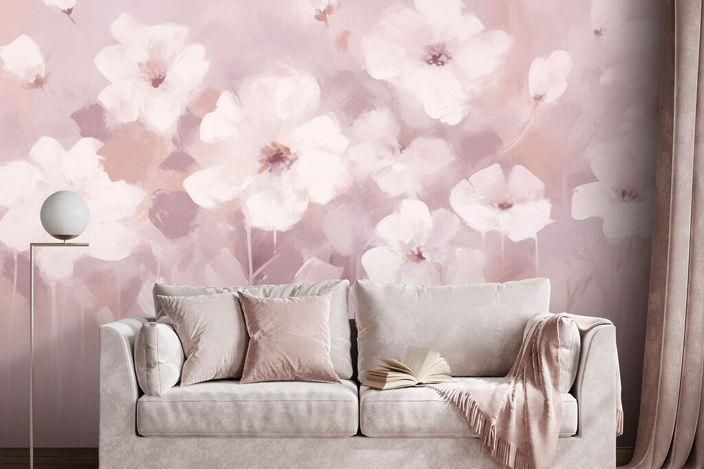 Painting of white flowers