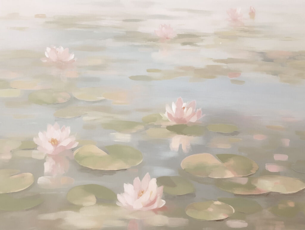 Waterleliebloemen op een vijver Waterleliebloemen op een vijver