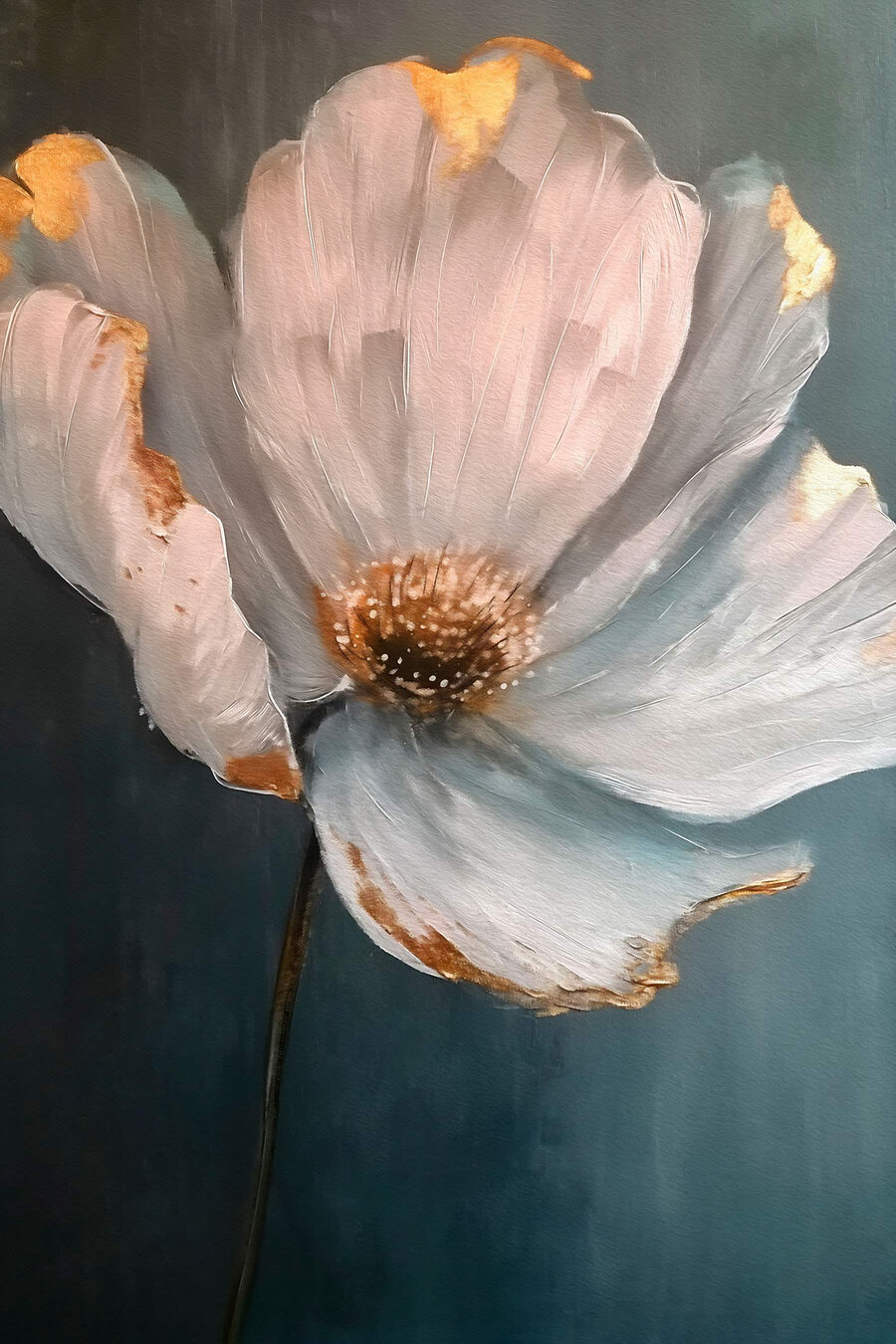 Schilderij van een bloem