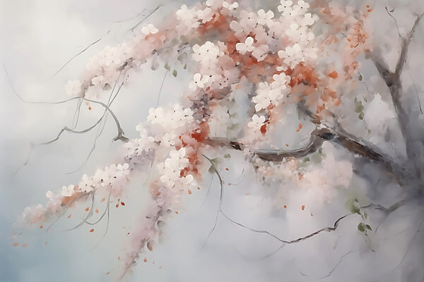 Boom met witte bloemen Boom met witte bloemen