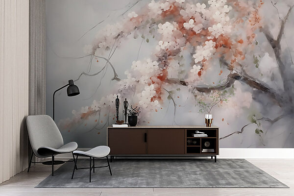 Boom met witte bloemen Boom met witte bloemen