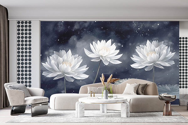 Groep witte bloemen met groene bladeren Groep witte bloemen met groene bladeren