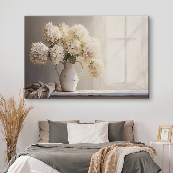 Schilderij van bloemen in een vaas Schilderij van bloemen in een vaas