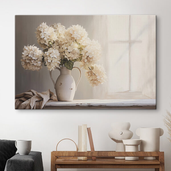 Schilderij van bloemen in een vaas Schilderij van bloemen in een vaas