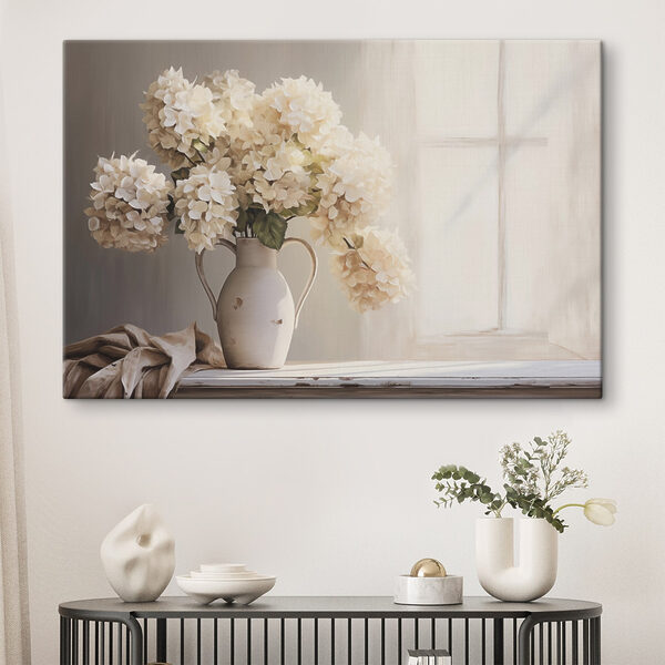 Schilderij van bloemen in een vaas Schilderij van bloemen in een vaas