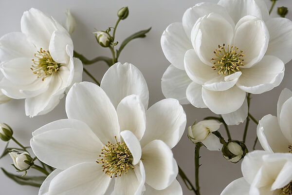 Group of white flowers Group of white flowers