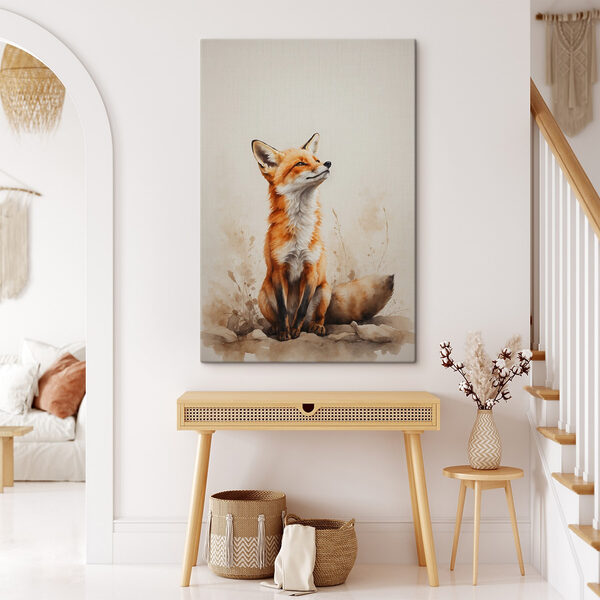 Schilderij van een vos Schilderij van een vos
