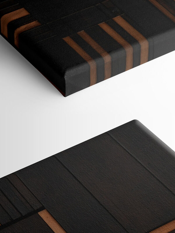Wand van zwart en bruin hout Wand van zwart en bruin hout