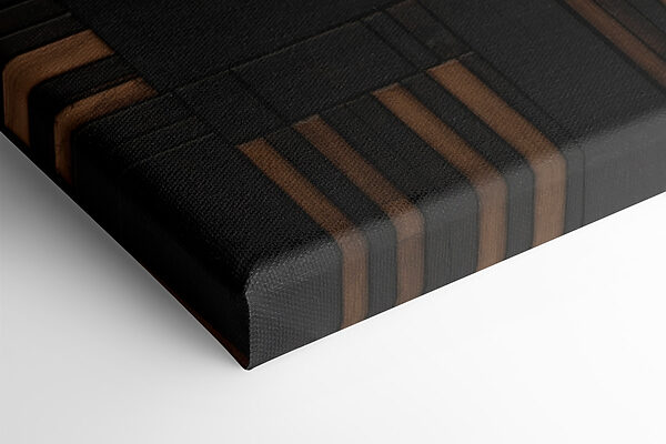 Wand van zwart en bruin hout Wand van zwart en bruin hout